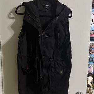 Zenana Outfitters Black Hooded Vest